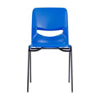 Chaise de salle de classe empilable Flash Furniture HERCULES résistante et confortable avec cadre thermolaqué, dossier et assise ergonomiques