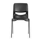 Chaise de salle de classe empilable Flash Furniture HERCULES résistante et confortable avec cadre thermolaqué, dossier et assise ergonomiques