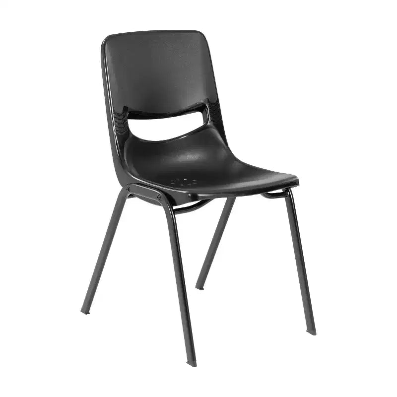 Chaise de salle de classe empilable Flash Furniture HERCULES résistante et confortable avec cadre thermolaqué, dossier et assise ergonomiques