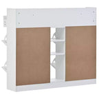 Meuble à chaussures avec 4 tiroirs basculants, organisateur de rangement de chaussures multifonctionnel à 2 niveaux avec tiroirs, étagère à chaussures autoportante pour l'entrée, blanc