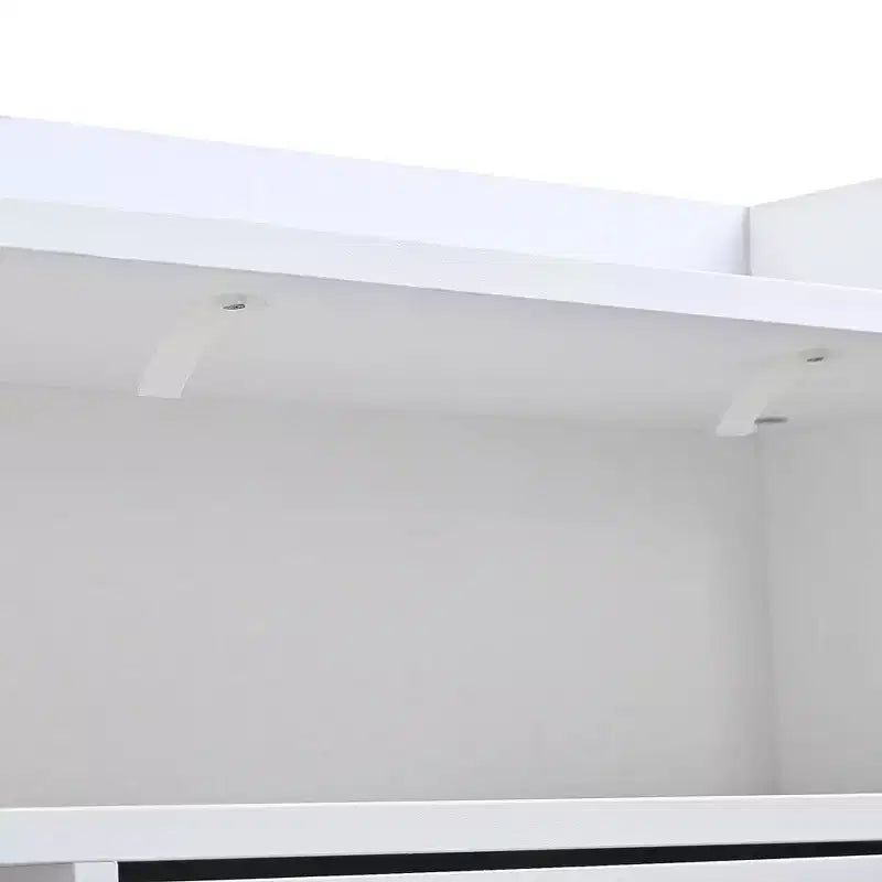 Meuble à chaussures avec 4 tiroirs basculants, organisateur de rangement de chaussures multifonctionnel à 2 niveaux avec tiroirs, étagère à chaussures autoportante pour l'entrée, blanc