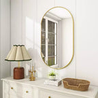 HOMLUX 20x36/22x38 Miroir Ovale Mural de Salle de Bain Grand Format Horizontal Vertical