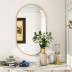HOMLUX 20x36/22x38 Miroir Ovale Mural de Salle de Bain Grand Format Horizontal Vertical