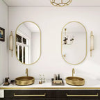 HOMLUX 20x36/22x38 Miroir Ovale Mural de Salle de Bain Grand Format Horizontal Vertical