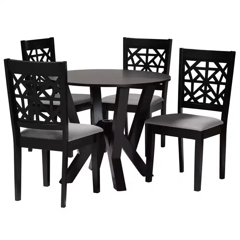 Ensemble de salle à manger moderne 5 pièces en bois Felice Baxton Studio