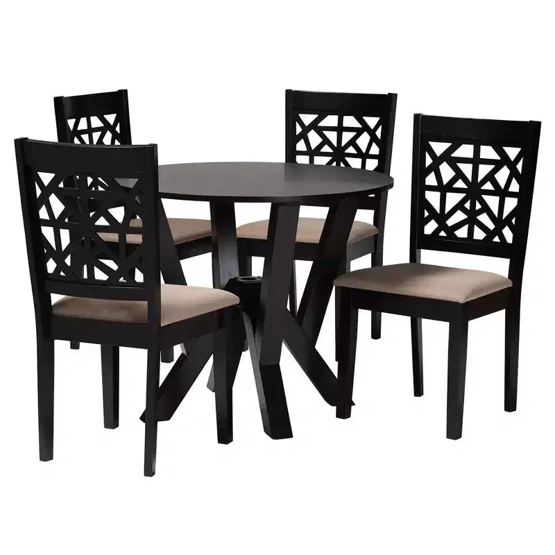 Ensemble de salle à manger moderne 5 pièces en bois Felice Baxton Studio