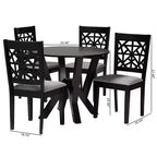Ensemble de salle à manger moderne 5 pièces en bois Felice Baxton Studio