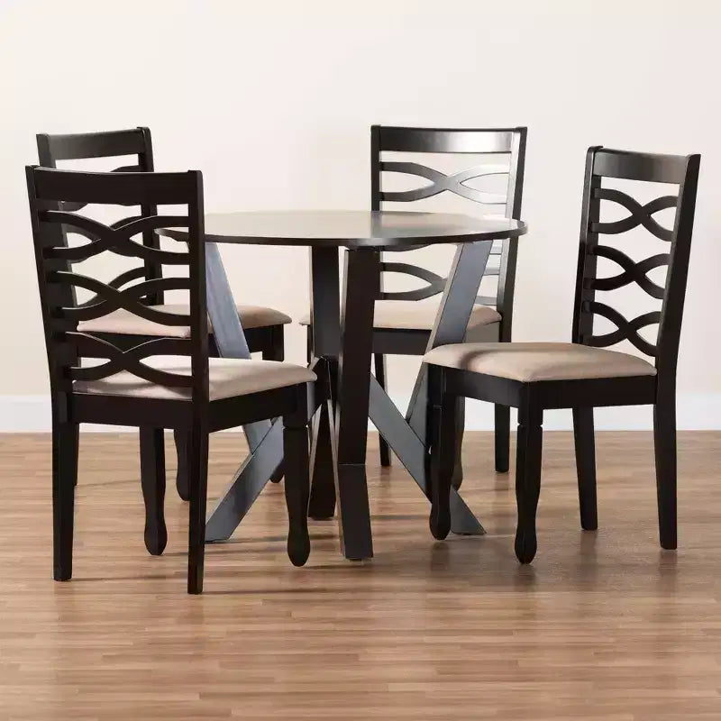 Ensemble de salle à manger 5 pièces en bois finition moderne Ariane Baxton Studio