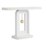 Lantine Modern 40 Inches Narrow Console Table with Pendulum Shape Base