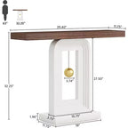 Console étroite Lantine Modern de 40 pouces avec base en forme de pendule