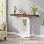 Console étroite Lantine Modern de 40 pouces avec base en forme de pendule