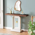 Console étroite Lantine Modern de 40 pouces avec base en forme de pendule
