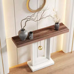 Console étroite Lantine Modern de 40 pouces avec base en forme de pendule