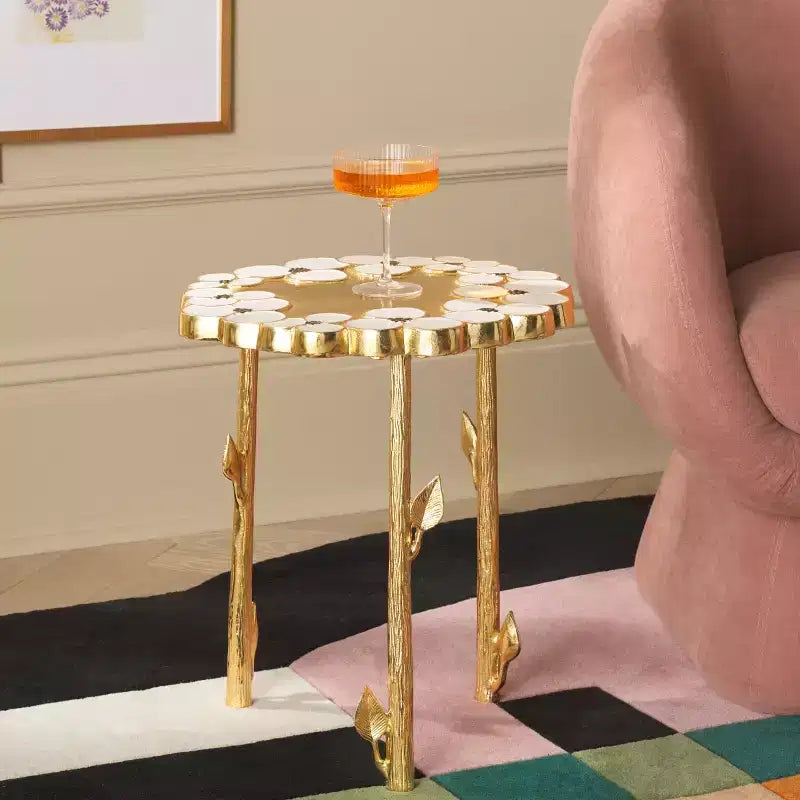 Table d'appoint Florance - FOX5529A - Or/Blanc - Safavieh Couture