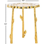 Table d'appoint Florance - FOX5529A - Or/Blanc - Safavieh Couture