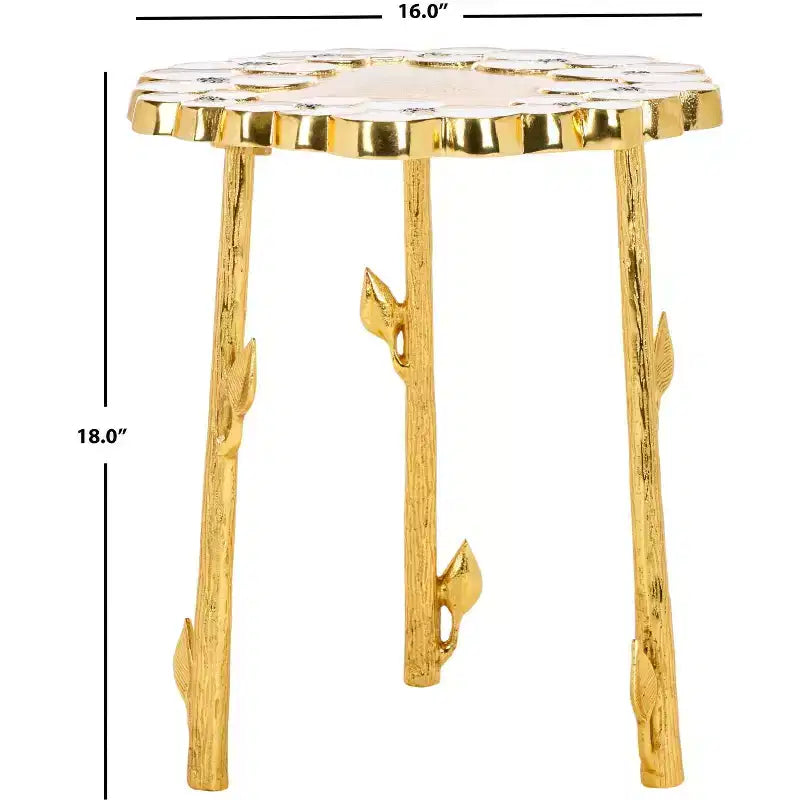 Table d'appoint Florance - FOX5529A - Or/Blanc - Safavieh Couture