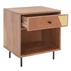 Table de Chevet Benford 1 Tiroir - NST9010 - Naturel/Or - Safavieh