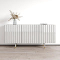 Buffet bahut moderne blanc/noir brillant – Meuble individuel