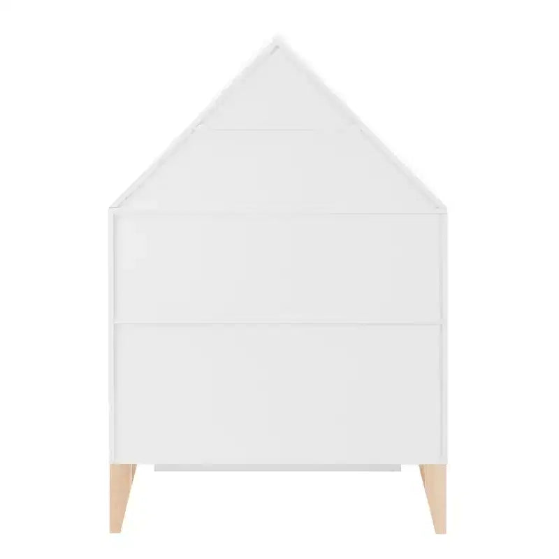 Étagère sur pied Steiner White Dollhouse à 8 compartiments pour livres ou figurines, avec pieds en hêtre
