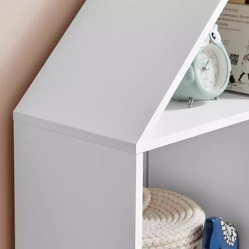 Étagère sur pied Steiner White Dollhouse à 8 compartiments pour livres ou figurines, avec pieds en hêtre