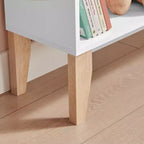 Étagère sur pied Steiner White Dollhouse à 8 compartiments pour livres ou figurines, avec pieds en hêtre