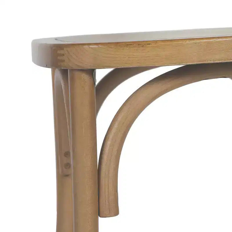 Chaise de salle à manger Merrick Lane en bois massif, empilable, avec dossier orné et finition élégante