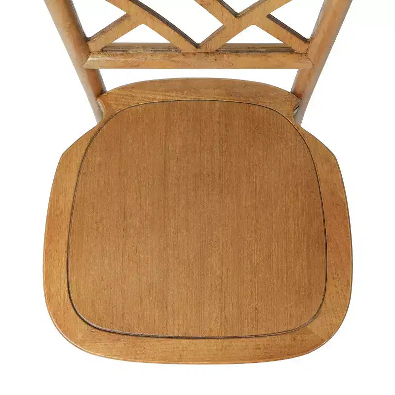 Chaise de salle à manger Merrick Lane en bois massif, empilable, avec dossier orné et finition élégante