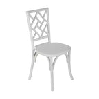 Chaise de salle à manger Merrick Lane en bois massif, empilable, avec dossier orné et finition élégante