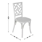 Chaise de salle à manger Merrick Lane en bois massif, empilable, avec dossier orné et finition élégante