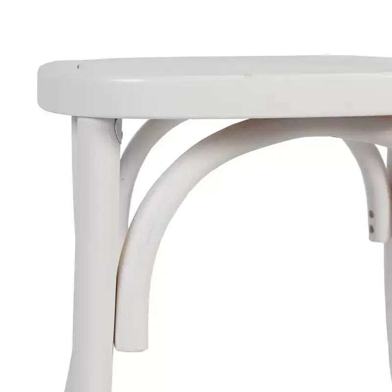 Chaise de salle à manger Merrick Lane en bois massif, empilable, avec dossier orné et finition élégante