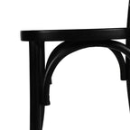 Chaise de salle à manger Merrick Lane en bois massif, empilable, avec dossier orné et finition élégante