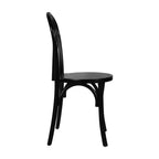 Emma et Oliver - Lot de 2 chaises de salle à manger empilables en bois massif style Thonet
