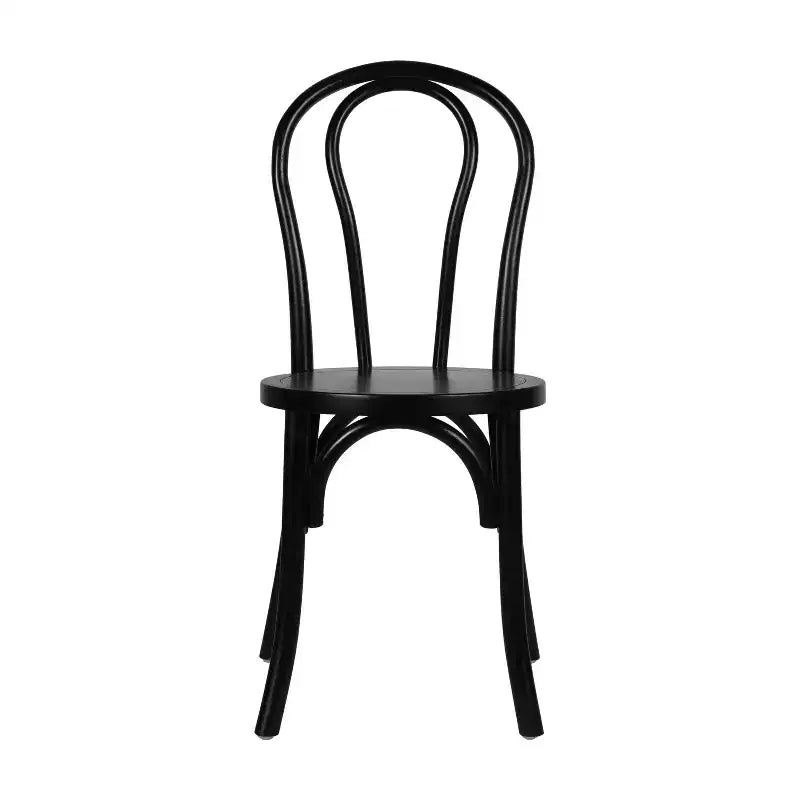 Emma et Oliver - Lot de 2 chaises de salle à manger empilables en bois massif style Thonet