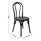 Emma et Oliver - Lot de 2 chaises de salle à manger empilables en bois massif style Thonet