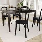 Emma et Oliver - Lot de 2 chaises de salle à manger empilables en bois massif style Thonet