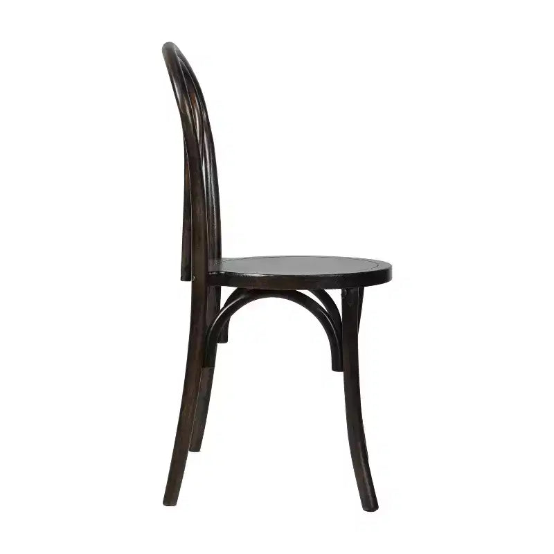 Emma et Oliver - Lot de 2 chaises de salle à manger empilables en bois massif style Thonet