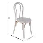 Emma et Oliver - Lot de 2 chaises de salle à manger empilables en bois massif style Thonet