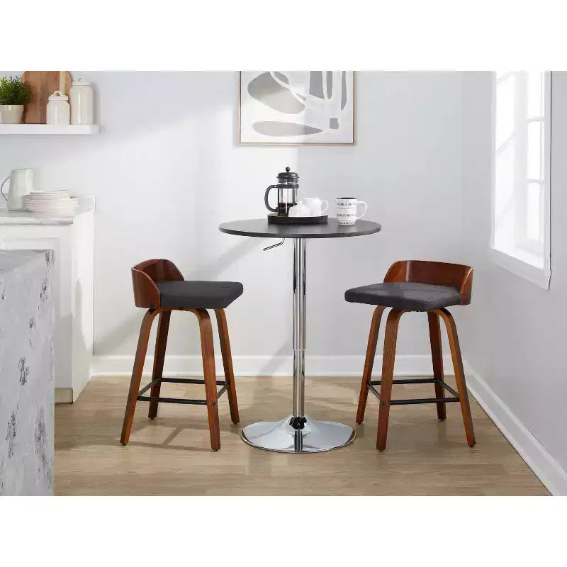 Lot de 2 tabourets de bar pivotants LumiSource Maya de 66 cm (hauteur comptoir)