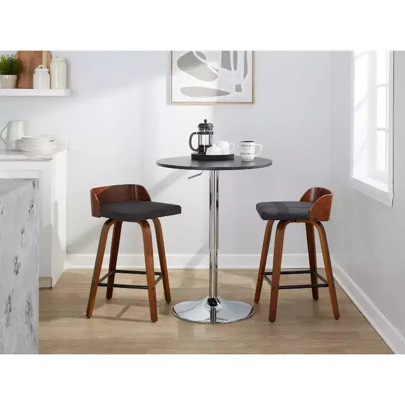 Lot de 2 tabourets de bar pivotants LumiSource Maya de 66 cm (hauteur comptoir)