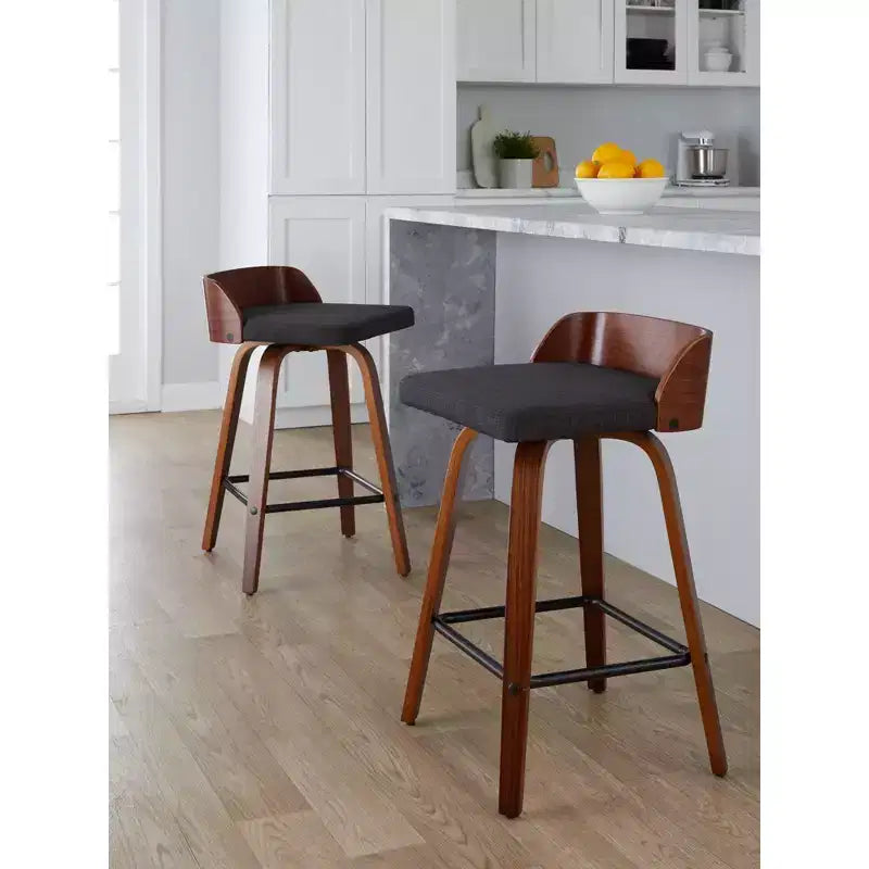 Lot de 2 tabourets de bar pivotants LumiSource Maya de 66 cm (hauteur comptoir)
