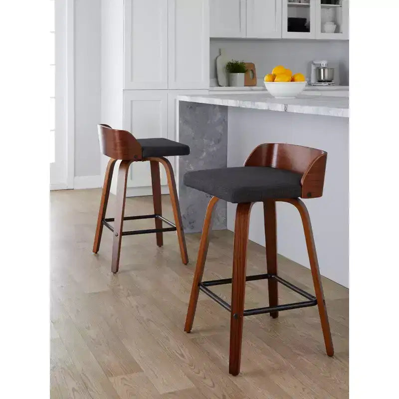 Lot de 2 tabourets de bar pivotants LumiSource Maya de 66 cm (hauteur comptoir)