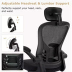 Chaise de bureau ergonomique en maille Costway Chaise de direction réglable en hauteur Noire