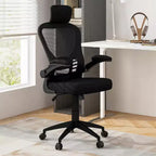 Chaise de bureau ergonomique en maille Costway Chaise de direction réglable en hauteur Noire
