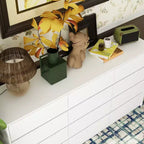Commode Famapy moderne à 12 tiroirs, élégante.