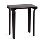Kate and Laurel Escalon Wood Side Table, 22x14x26, Black
