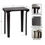 Table d'appoint en bois Escalon Kate and Laurel, 56x36x66 cm, Noir