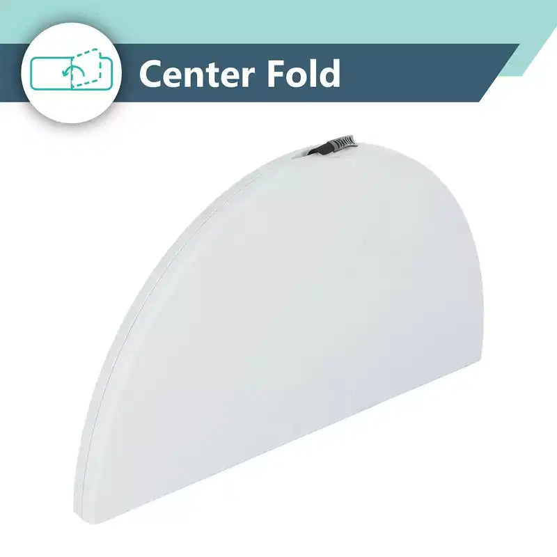 Table de banquet ronde polyvalente Peakform, légère, durable et pliable avec base sécurisée pour événements intérieurs et extérieurs, 60 pouces, blanc