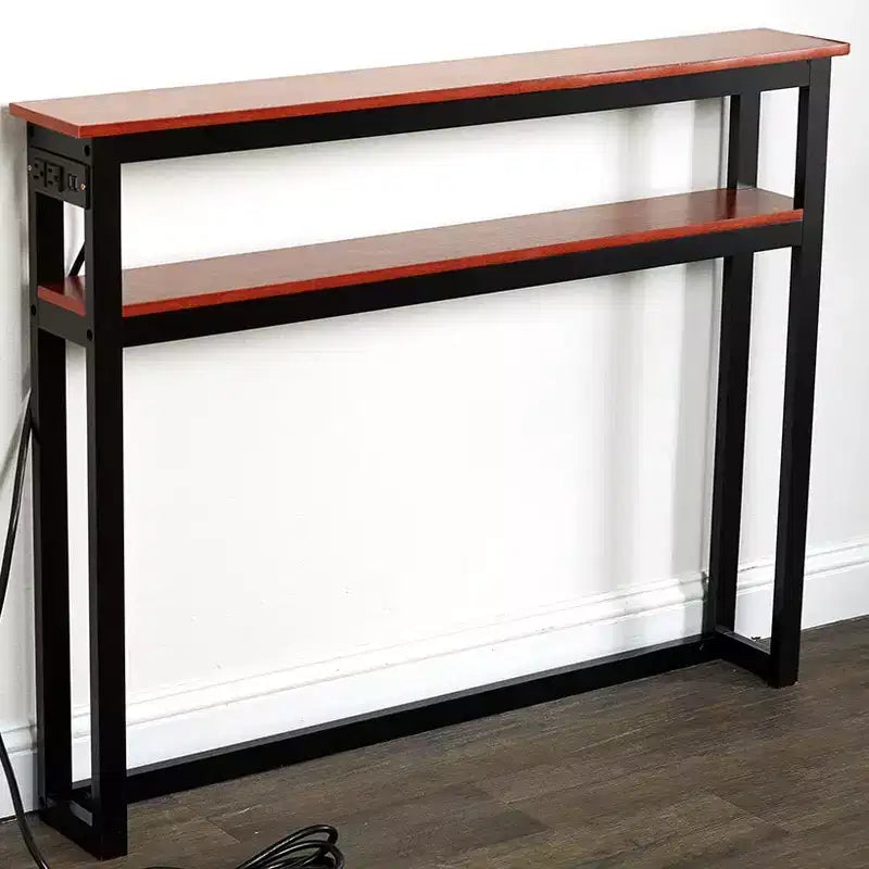 Table d'appoint fine Lakeside Collection avec ports USB et prises de courant intégrés pour l'intérieur