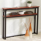 Table d'appoint fine Lakeside Collection avec ports USB et prises de courant intégrés pour l'intérieur