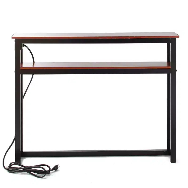 Table d'appoint fine Lakeside Collection avec ports USB et prises de courant intégrés pour l'intérieur